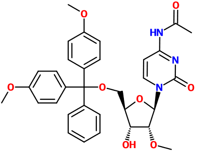 MC080628 5'-O-DMT-N4-Acetyl-2'-O-Methyl-cytidine (图片) MC080628 5'-O-DMT-N4-Acetyl-2'-O-Methyl-cytidine